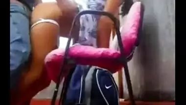 Salesman fucks an innocent looking girl in doggy style