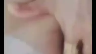 Dark nipples girlfriend video call nude show viral MMS