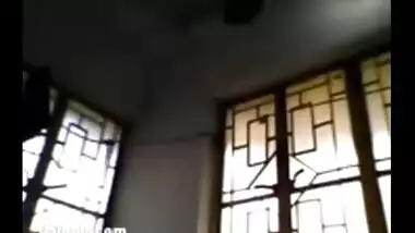 Big boobs house wife satisfies her pussy with a big dildo