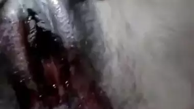 Filthy Desi village girl shows her hairy XXX pussy during periods