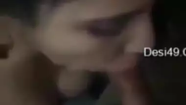 Sexy Delhi girl sucking bf cock deepthroat mms