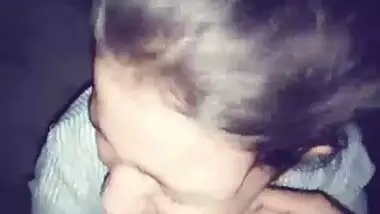 Indian facial cum shot during night-time on beach