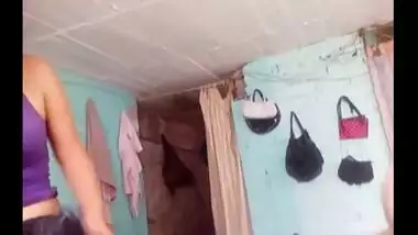 Big boobs maid red hot bending down cleavage show