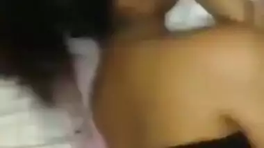 Shy girl in hotel with lover